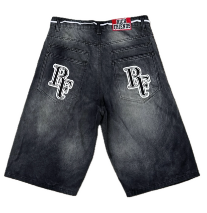 “Old Skool” Charcoal Baggy Jorts